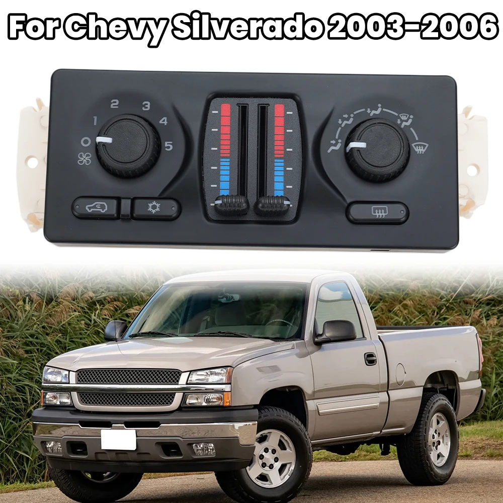 

Manual A/C Heater Climate Control Module For Chevy Silverado GMC Sierra for Cadillac Escalade 2003-2006 ABS Fit Replace Parts