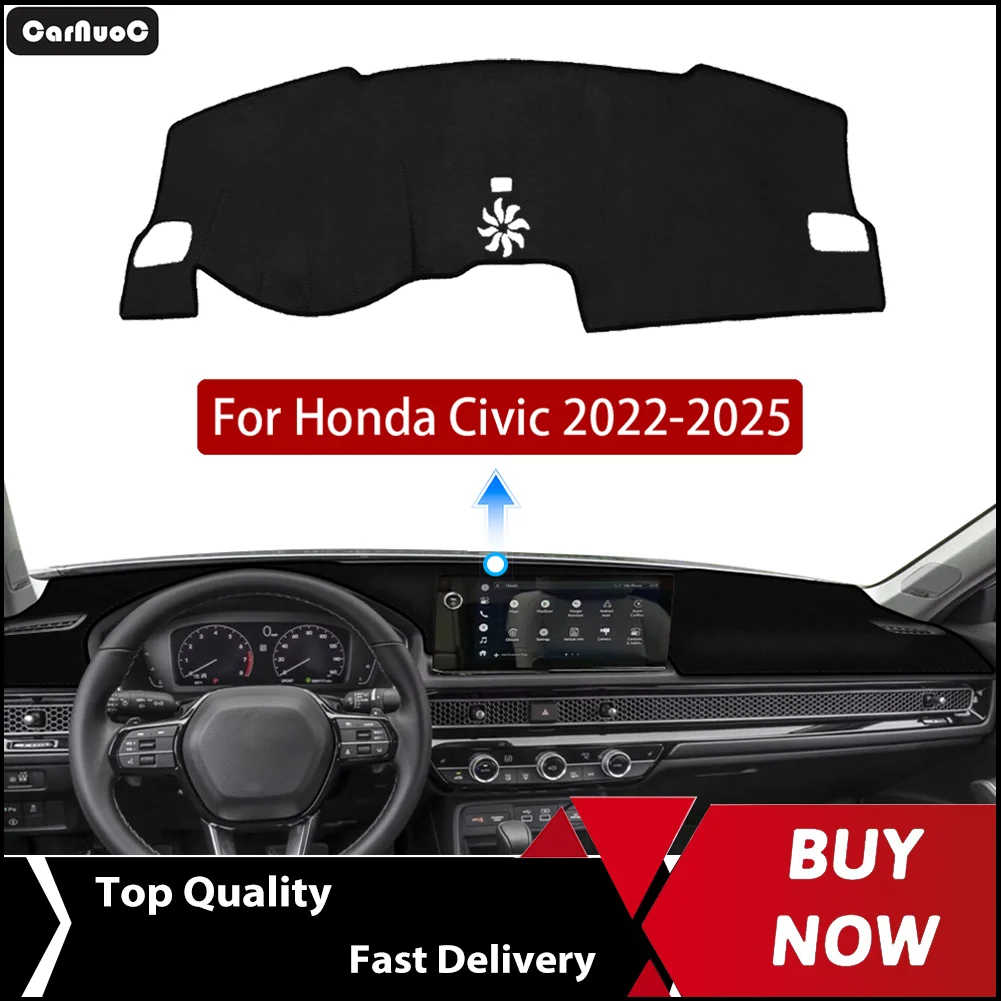 

Для Honda Civic 2022-2025 Нескользящий коврик для приборной панели с защитой от УФ-лучей и солнцезащитный козырек