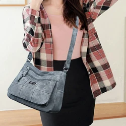 Ladies Multi zipperOld Money Messenger Handbags Fashion Women's Canvas Crossbody Bag Luxury Designer Tote Shoulder Bags