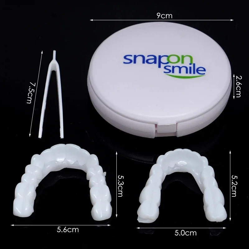 

Sdatter Dental Perfect Fit Teeth Whitening Fake Tooth Cover Adjustable Temporary Resin False Braces Snap On Smile Veneers Prosth