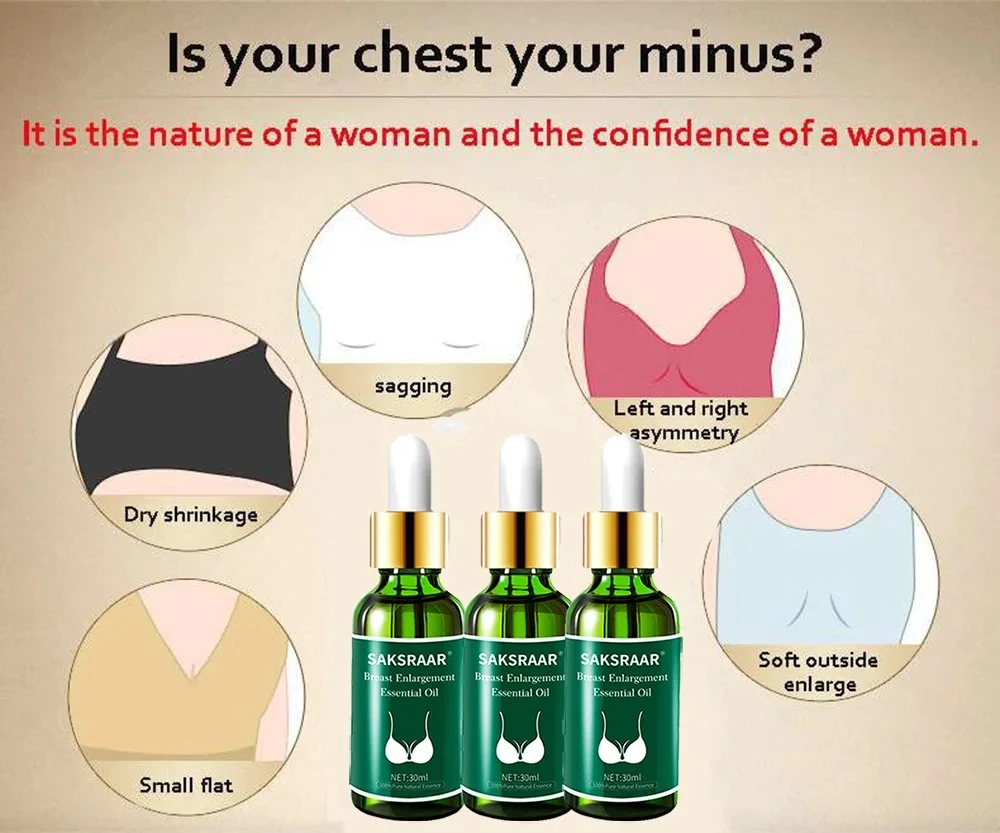 Breast Enlargement Essential Oil Chest Enhancement Bust Plump Up Growth Enlarging Oil Boobs Bigger Lift Firming Breast Enlarge