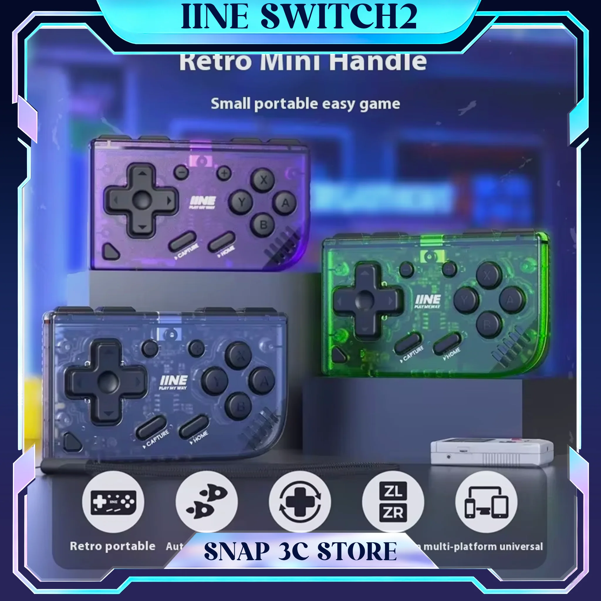 

Беспроводной игровой контроллер IINE Mini Bluetooth, симулятор перелистывания страниц Anki Art, совместимый с аксессуарами для Android/iOS