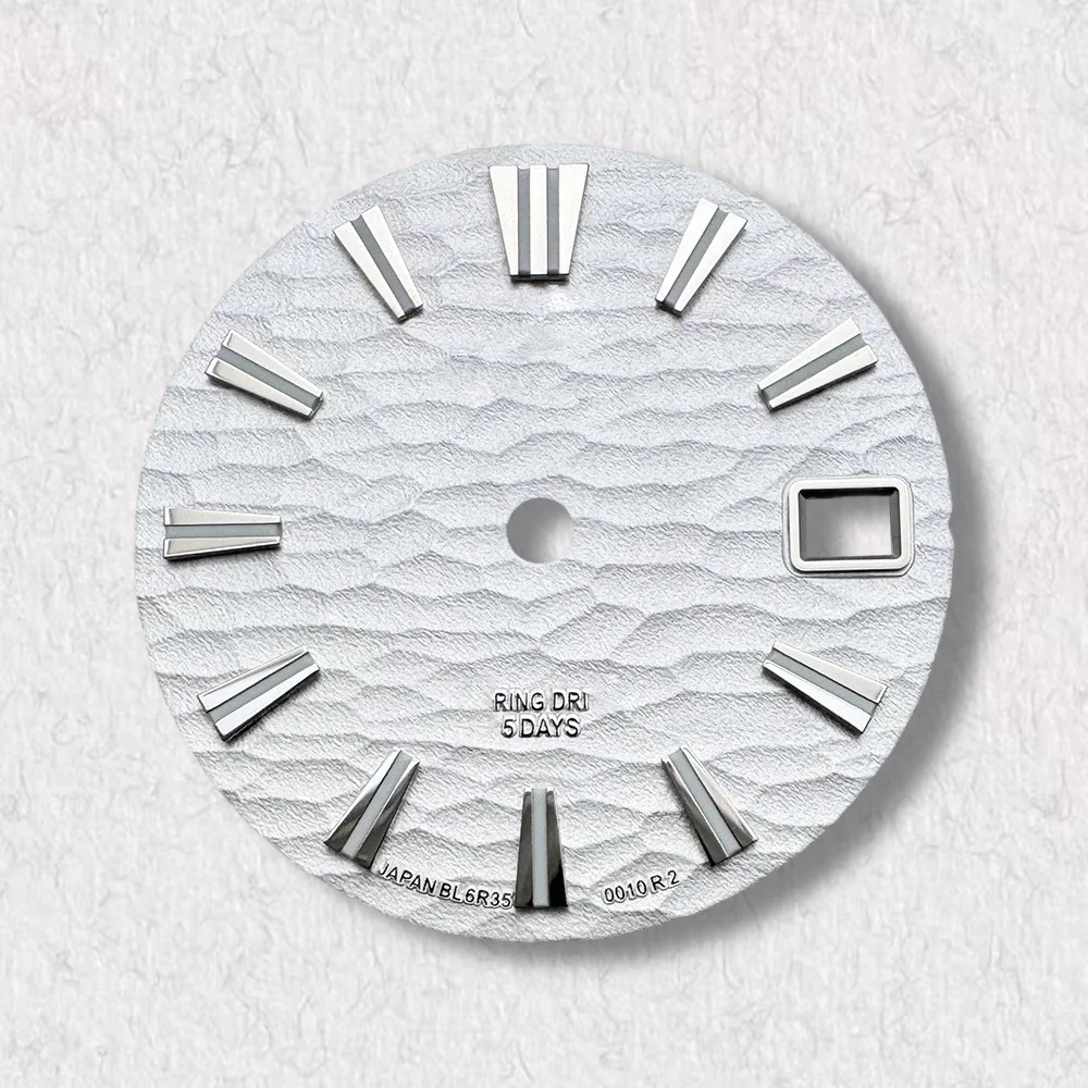 Logo GS 28.5Mm Kualitas Tinggi dengan Dial Grand S Cocok Cocok untuk NH35/NH36/4R/7S Aksesori Jam Tangan Gelombang Lumen Hijau Gerakan Jepang