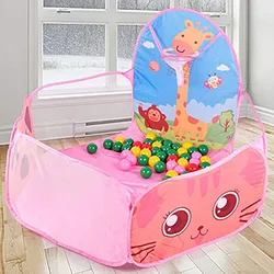 Children Ball Pool Tent Portable Foldable Ball Pit Play Tent With Basket Outdoor Indoor Sports Educational Toy Holiday Gifts