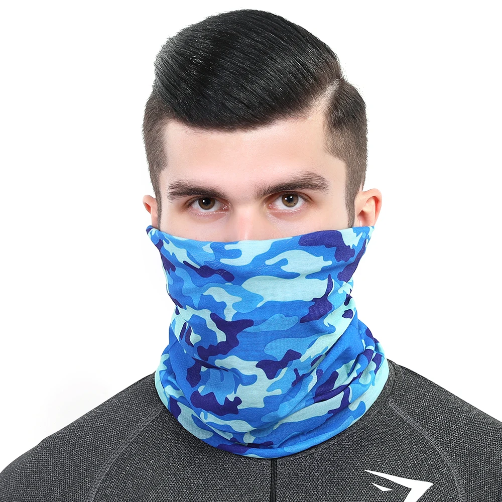 Bufanda de cabeza de camuflaje para hombres y mujeres, Bandanas de ciclismo, protección solar de verano, pasamontañas, escudo facial