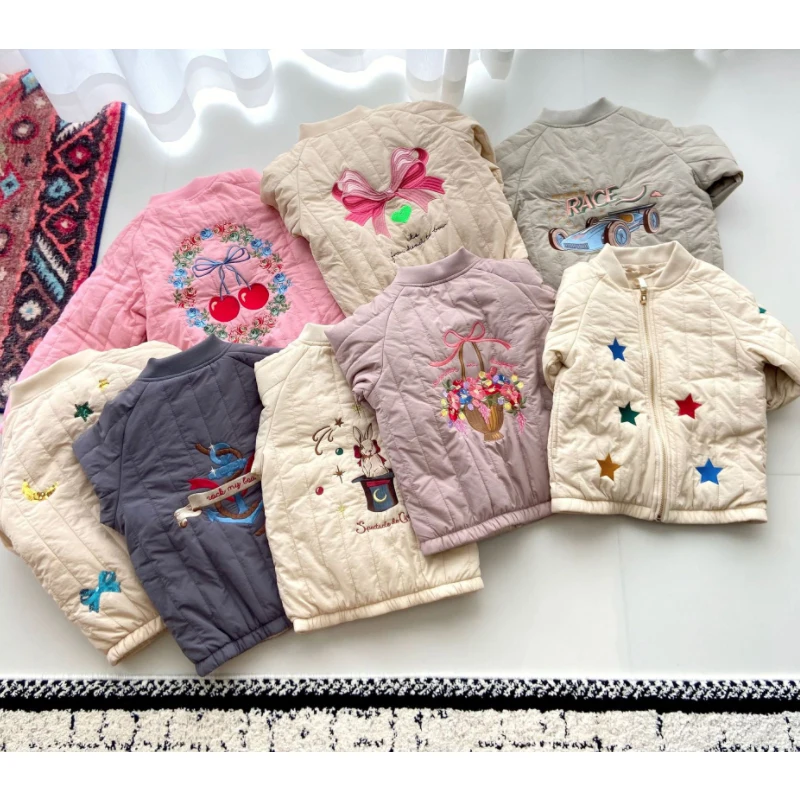 

kids coat 2025 new winter boys girls cute print cotton warm jacket outwear tops clothing