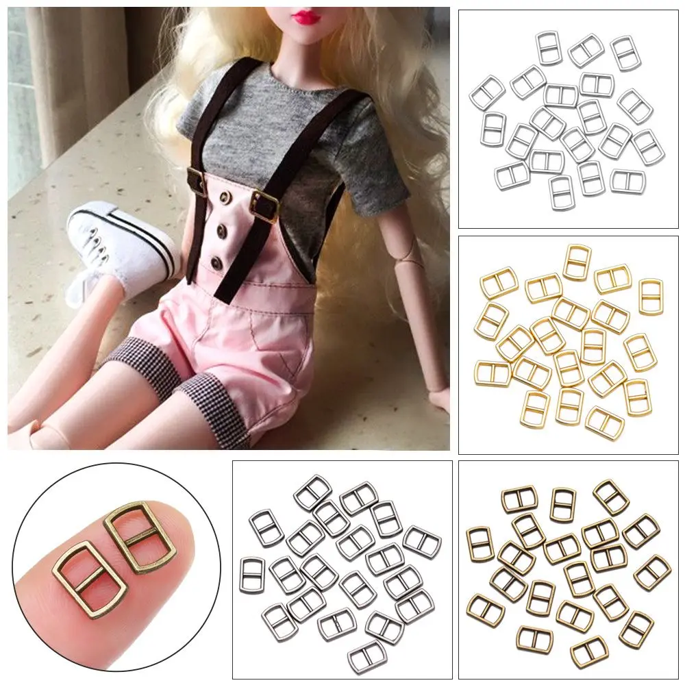 20Pcs High Quality 4.5mm Tri-glide Buckle Mini Ultra-small Belt Buttons  Diy Dolls Buckles Stuffed Toys Doll Bags Accessories