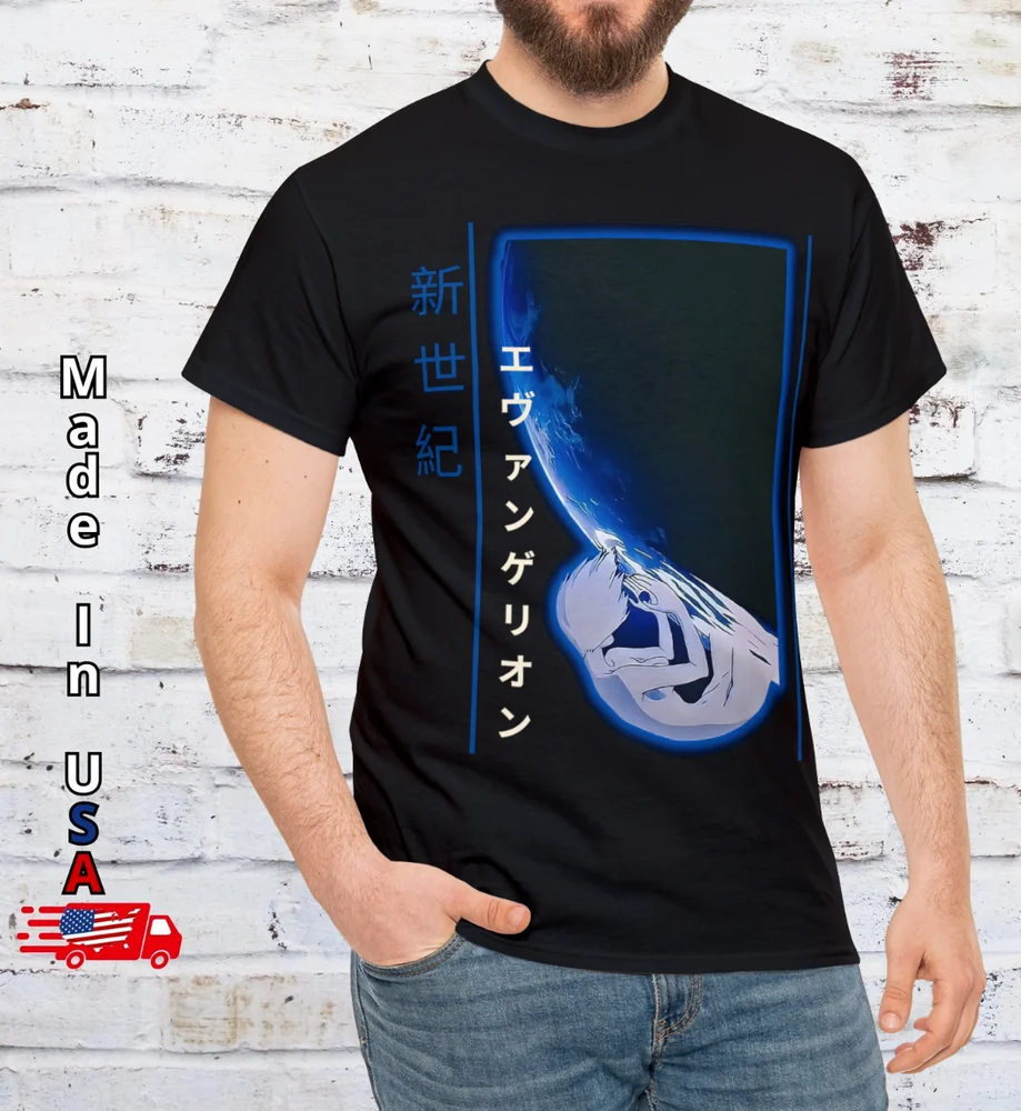 Neon Genesis  Japanese T Shirt Anime Cosplay Manga Rei Ayanami Otaku