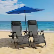 2-Pack JHK Zero Gravity Recliner Chair with Cup Holder Tray