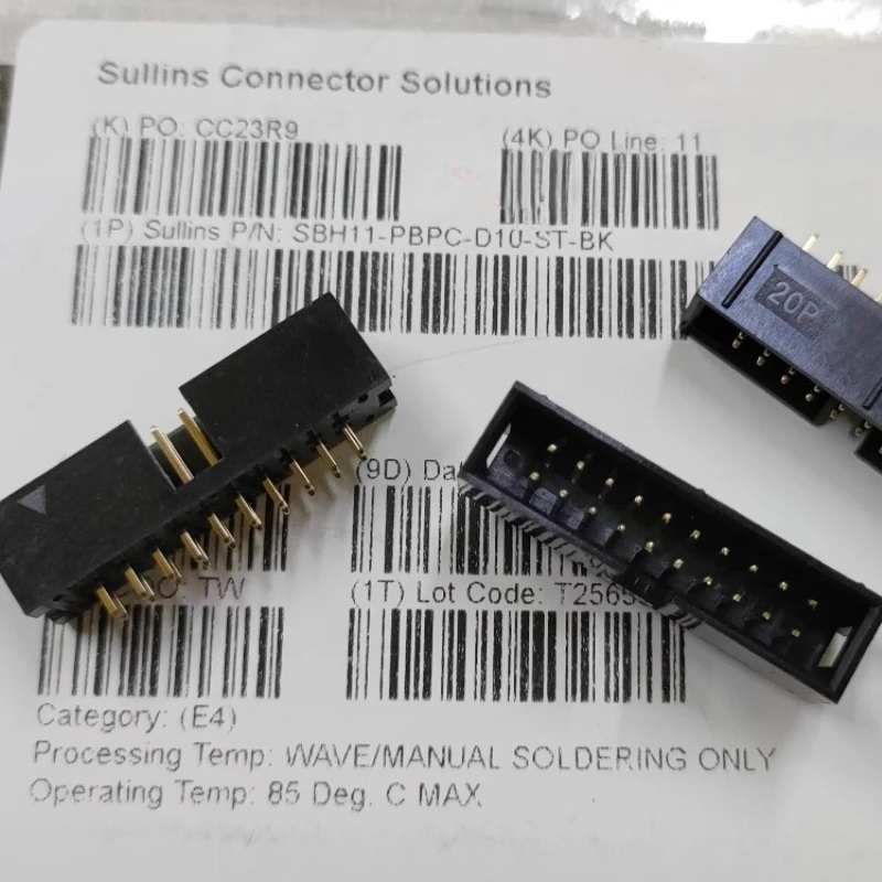 

10PCS/LOT SBH11-PBPC-D10-ST-BK 20P 2.54mm CONN HEADER VERT 20POS