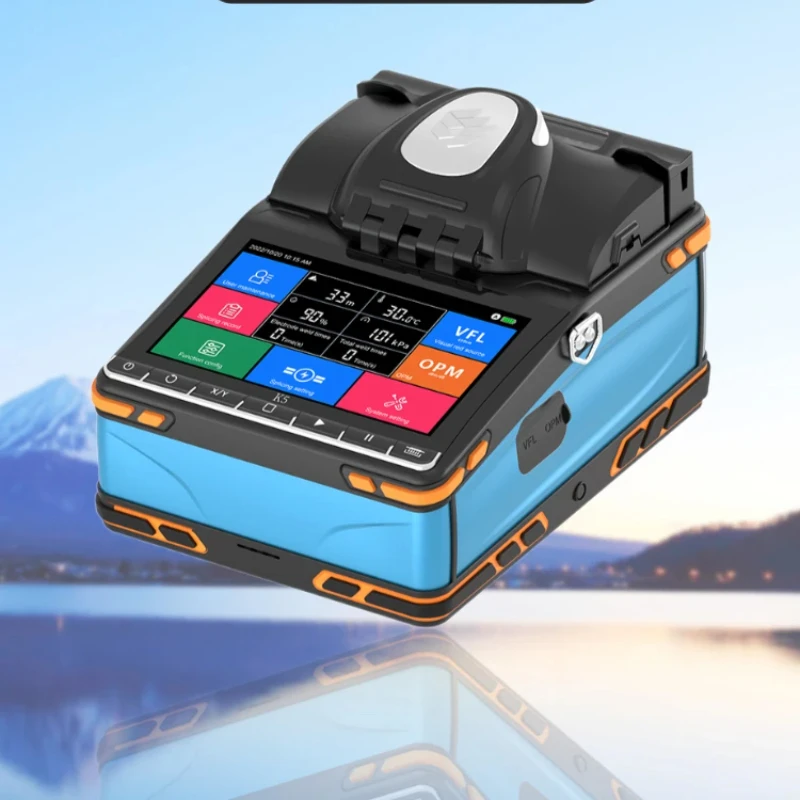 

KT performance soudeuse optique ftth 6 motor Automatic fibre optic splicing machines 5.5 inches touch screen Fusion Splicer