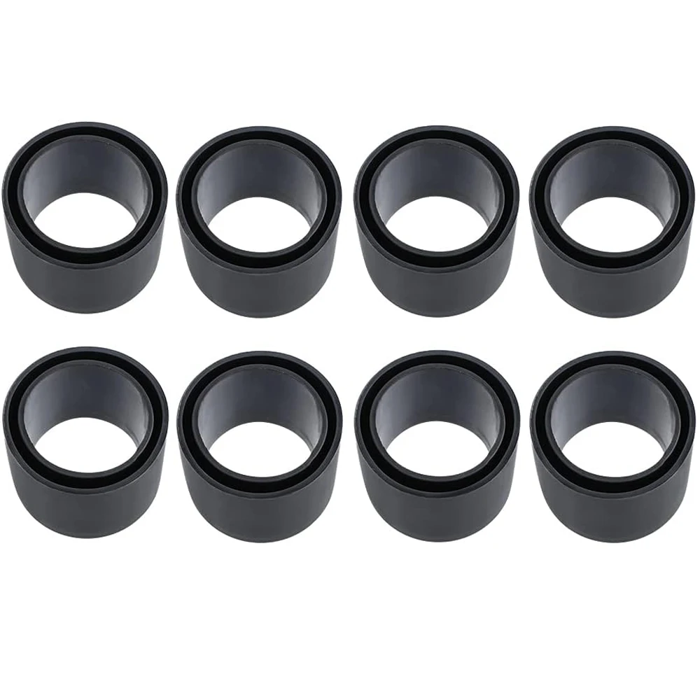 8 Pcs Black Rubber Fishing Rod Holder Tube Insert Protector, Fit 2