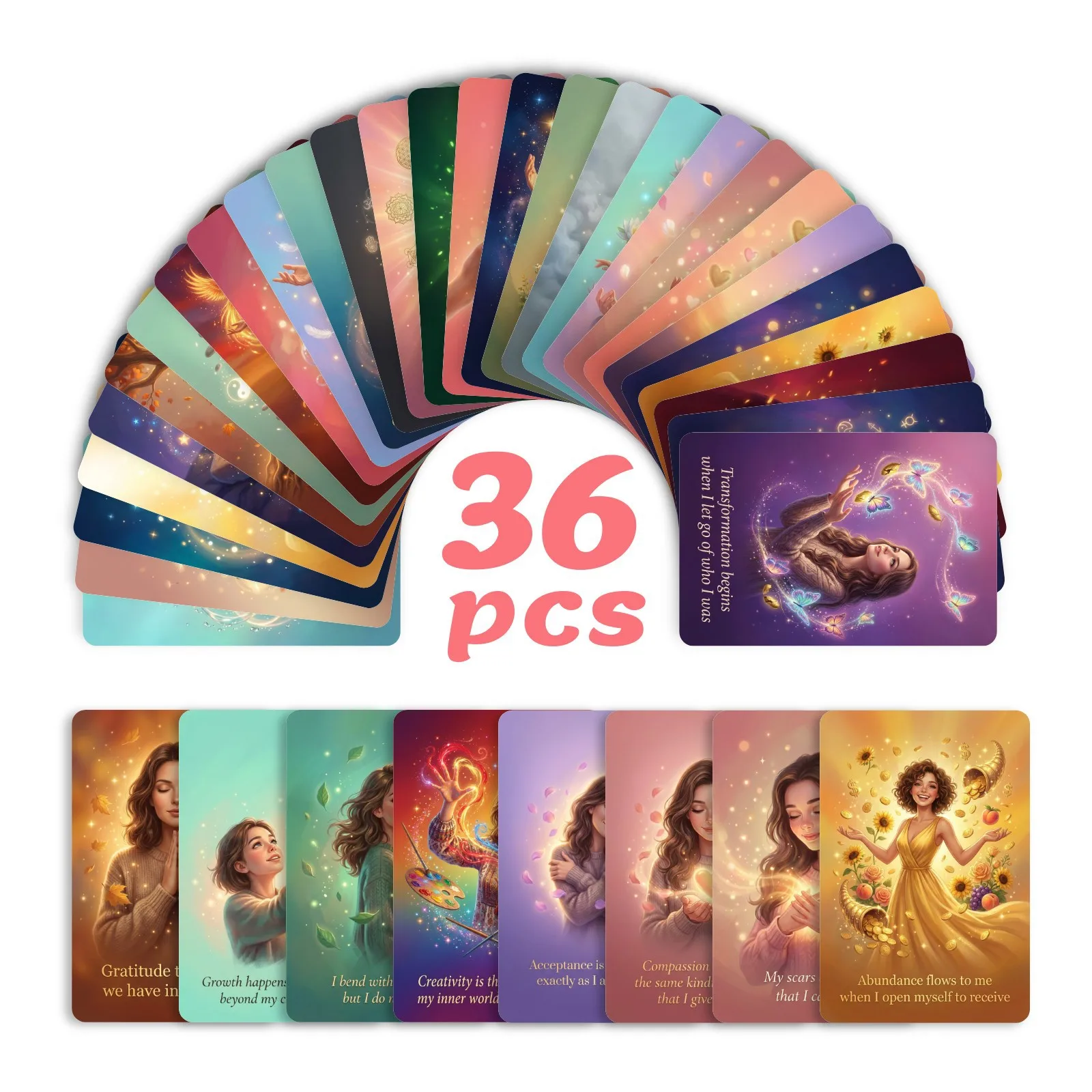 36 cartes émotionnelles réalistes, cartes inspirantes pour l'expression de soi, cartes cadeaux décoratives