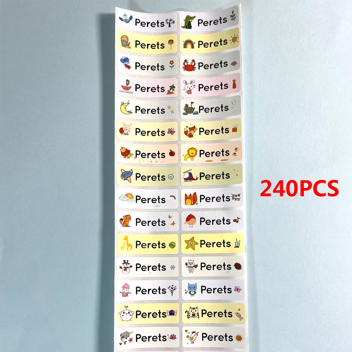 60pcs/120pcs/180pcs/240pcs Personalization Custom Text name Labels Customizable Waterproof Name Stickers for Bottles,School Supp