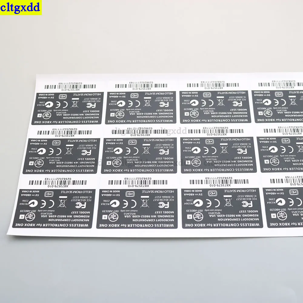 cltgxdd 2piece는 Xbox One 컨트롤러 백 라벨 스킨 시퀀스 스티커 씰링 스티커 라벨에 적합합니다.