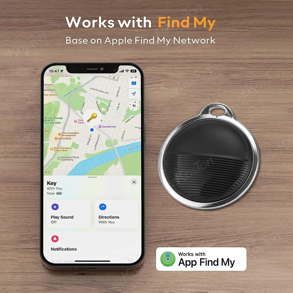 Mini Global GPS Tracker Smart Tag Compatible with iOS Find My App Key Finder Car Pet Anti-lost Alarm Locator iTag for iPhone