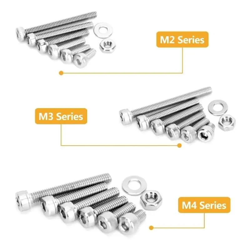 652F 1080Pcs Cylindrical Heads Socket Heads Cap Screws Cable Connector JST SM2.54