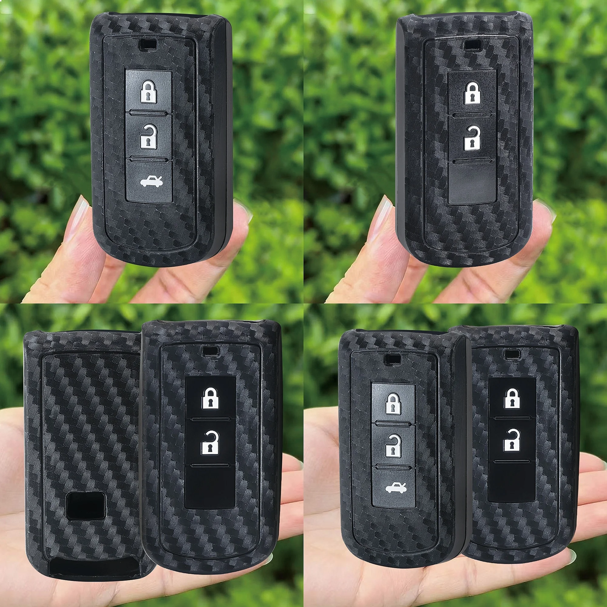 2/3buttons For Mitsubishi Xpander Outlander ASX Pajero Eclipse Cross Montero Silicone Car Key Fob Cover Remote Key Shell Case