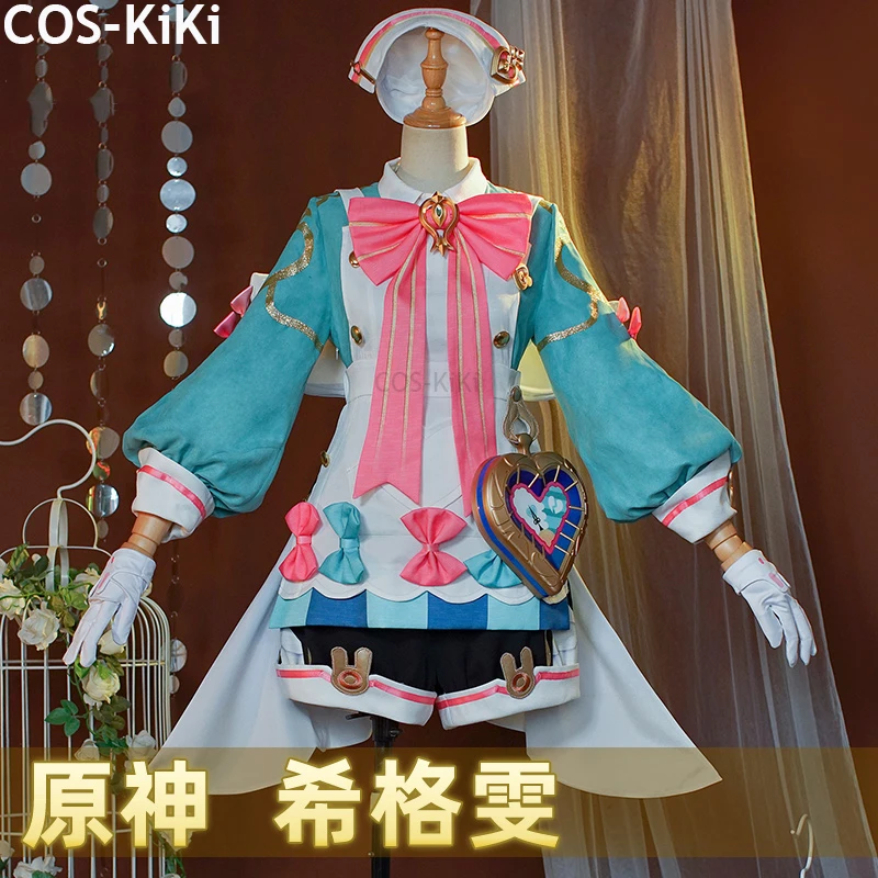 COS-KiKi Genshin Impact Sigewinne Game Suit Nifty Lovely Maid Cosplay Costume Halloween Party Role Play Outfit Women XS-XXL