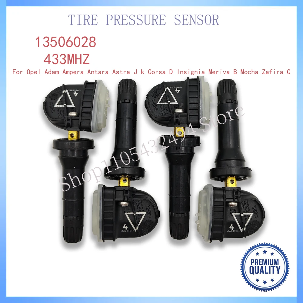 

TPMS 13506028 Tire Pressure Monitor Sensor For Opel Adam Ampera Antara Astra J k Corsa D Insignia Meriva B Mocha Zafira C 433MHz