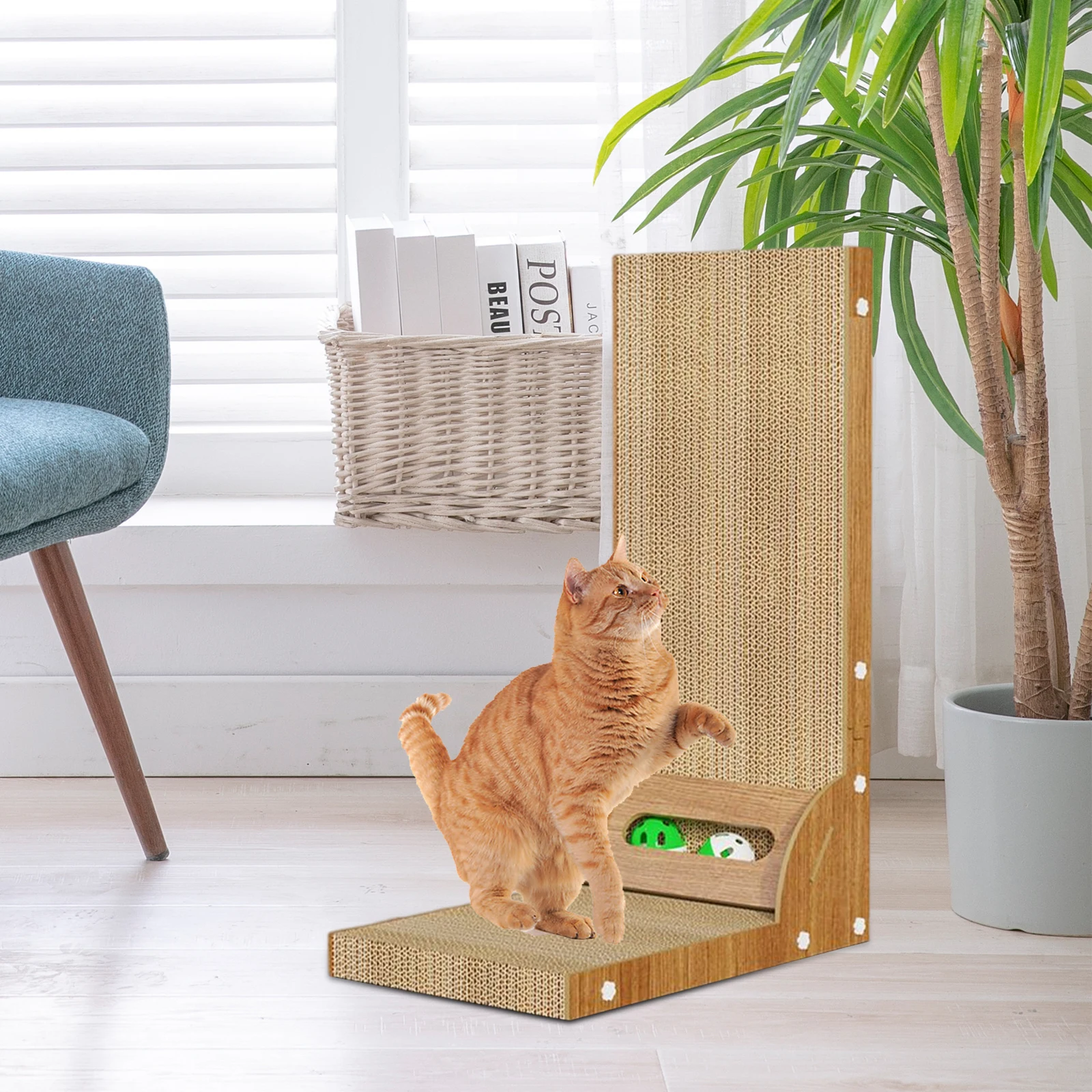 Cat Scratcher L Shaped Cat Scratching Board Pet Cat Toys Sofa Protector Pad Vertical Cat Scratch Pad for Cats Kitten Supplies