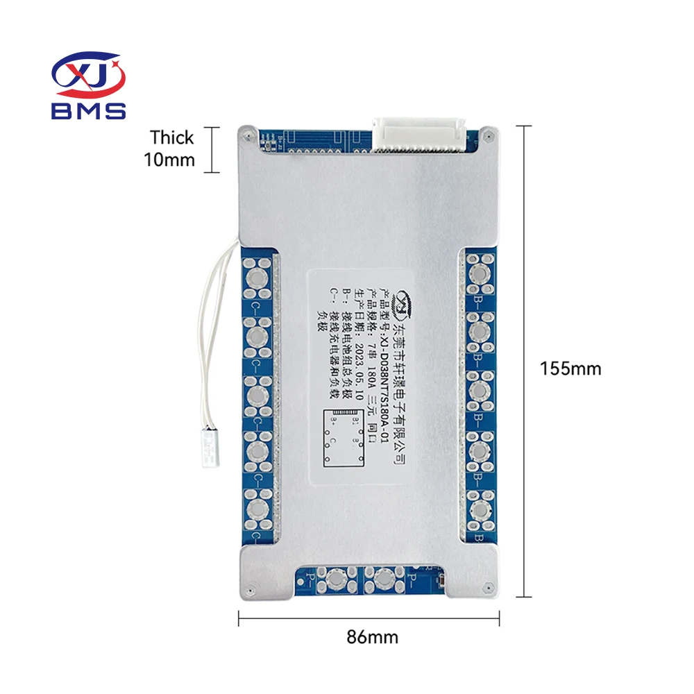 

XJ BMS lifepo4 4s 13s 15s 16s 12v 24v 100a 150a Energy storage bms 48v 200ah bms