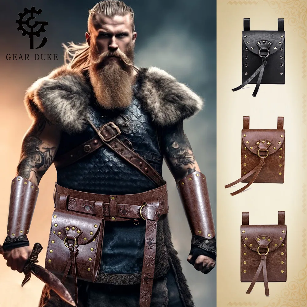 القرون الوسطى الرجعية فايكنغ نمط حزام الخصر محفظة نسائية للعملات المعدنية الحارس فارس المتخصصة تأثيري اكسسوارات الخصر حقيبة لرين فاي #1