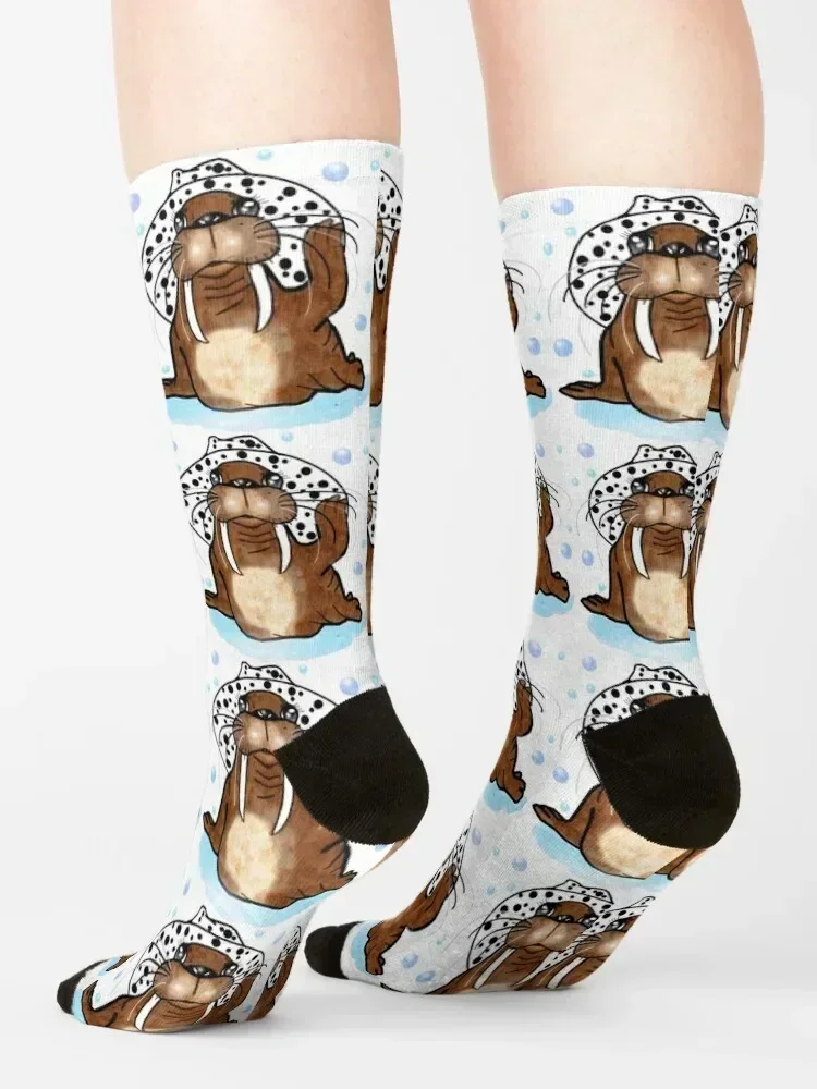 walrus - Hello Socks Lots designer Stockings anti-slip Socks Woman Men's