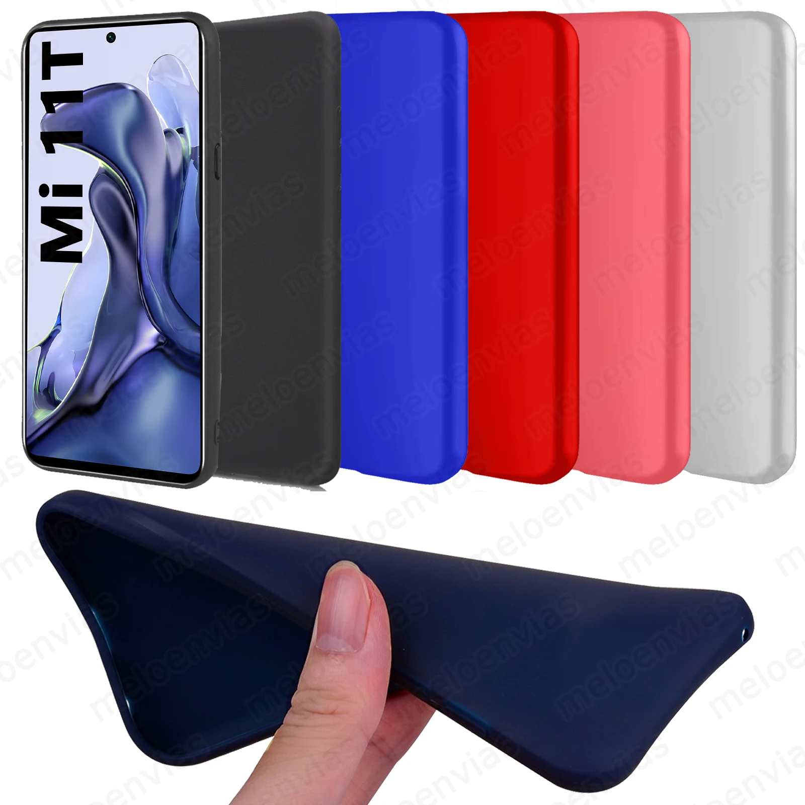 Cover for XIAOMI Mi 11T compatible Silicone Cover Full Gel TPU Protective Back Cover Matte Colors