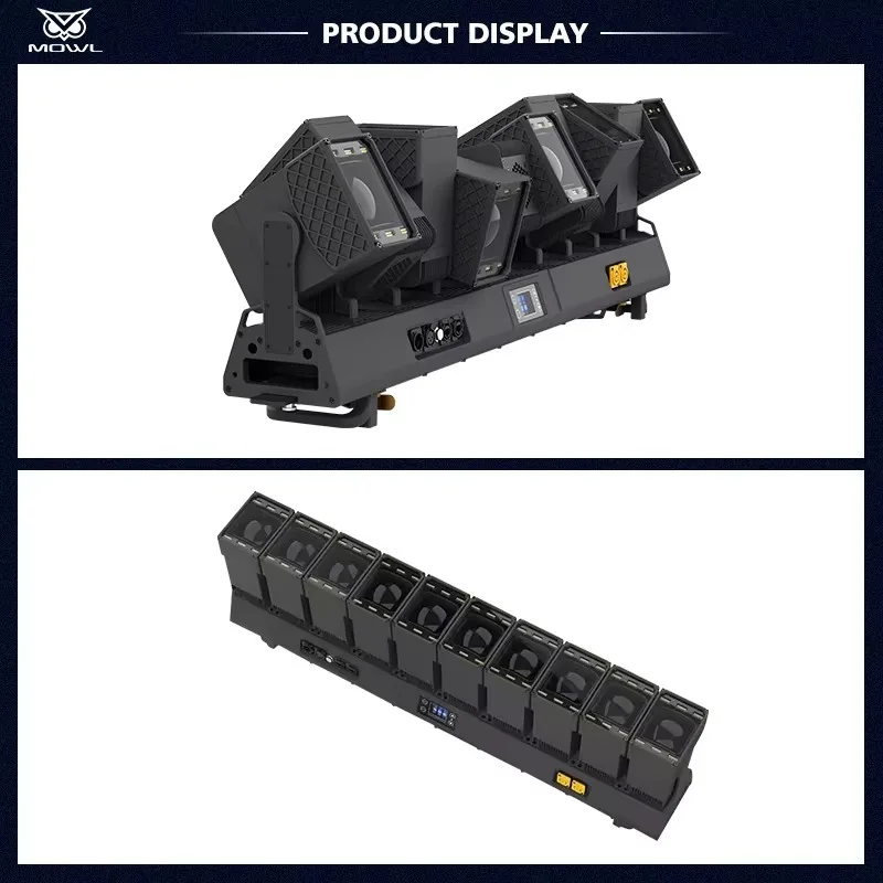 IP67 Waterproof 10x80W RGBW Outdoor LED Wash Moving Head Projection Light DMX512 Beam Bar for External Stage Events