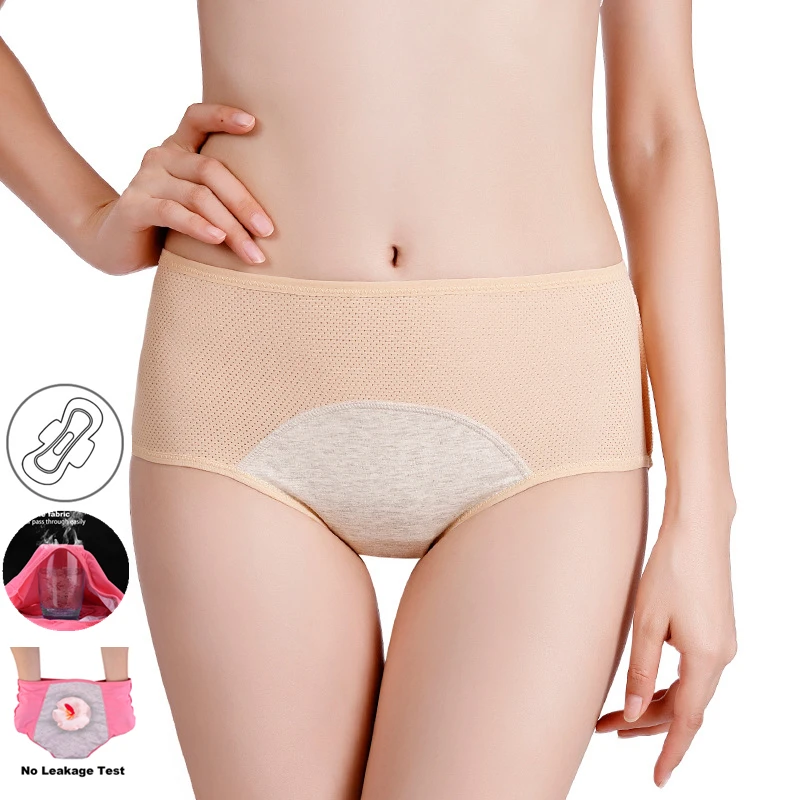 Women Menstrual Panties Leak-Proof Period Underpants Breathable Mesh Female Lady Waterproof Menstruation Briefs 5XL/6XL PlusSize