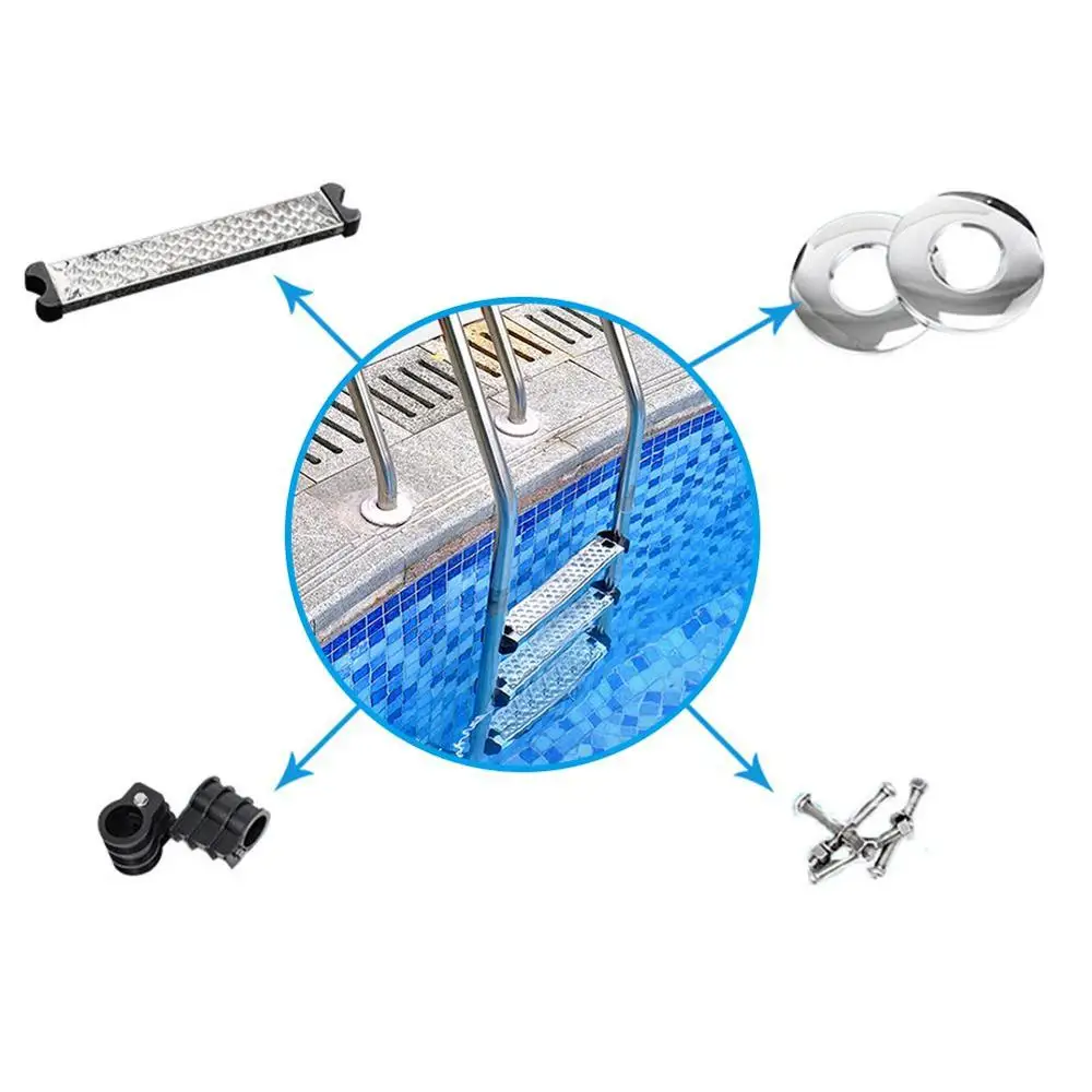2026 Professional 3-Step Anti-Skid Swimming Pool Ladder Pool Tools & Accessories