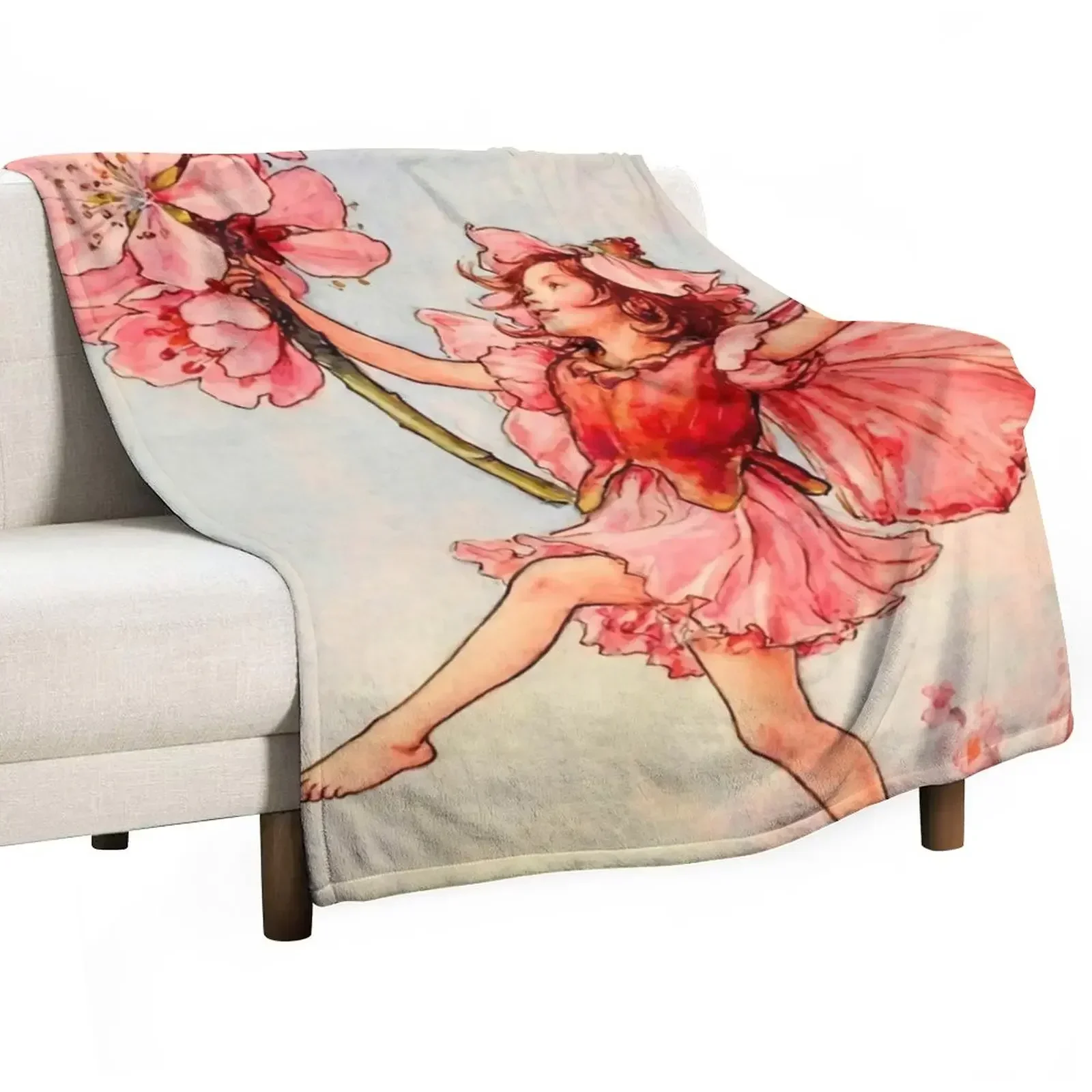 Cicely Mary Barker The Almond Blossom Fairy Throw Blanket christmas gifts Weighted Blankets