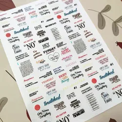 1 PC Newest English Letter 3D Design Self Adhesive Decal Slider DIY Decoration Tools Nail Stickers MGM0901-01