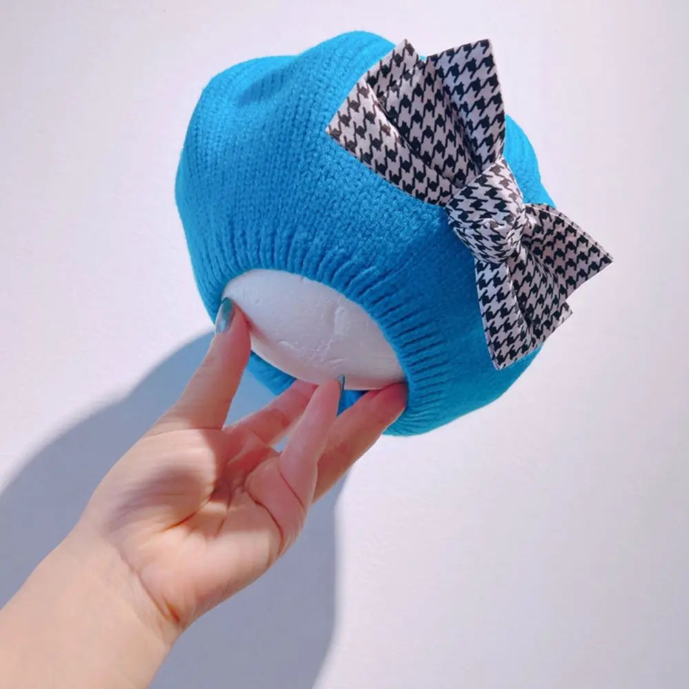 

Warm Baby Solid Color Painter Hat Woolen Warm Hat Korean Style Hat Children's Gloves Children's Caps Girl Beret Bow