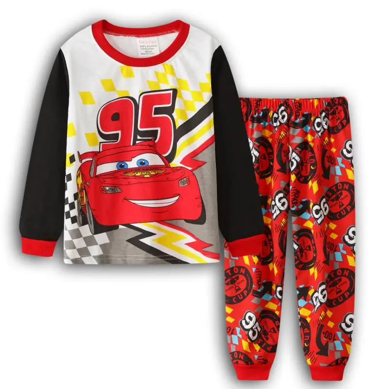 Spring Autumn Children\'s Mickey Clothing Sets Boys Sleepwear Clothes Kids Iron Man Pajamas Set Baby Girls Cotton Cartoon Pijamas