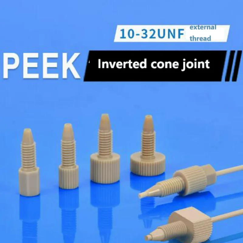 

2PCS PEEK Joint 1/16 Liquid Pipeline Peek Hand Tight Joint Liquid Phase Pipeline Connection Joint 10-32UNF Thread