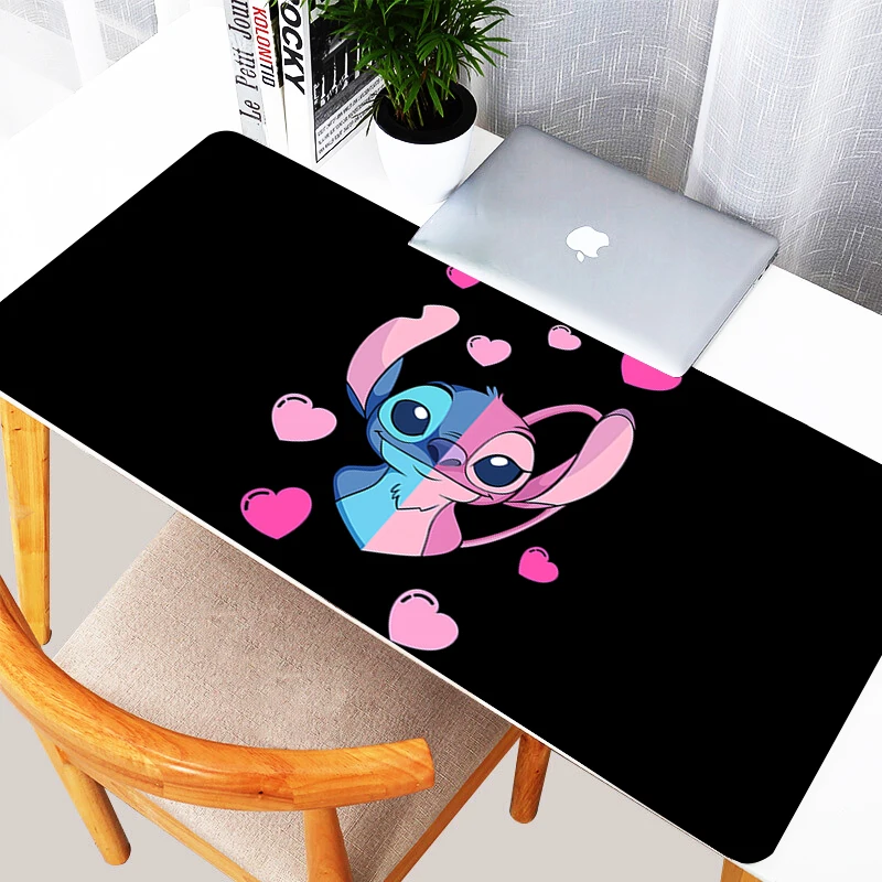 Kawaii Stitch Mouse Pad Gaming Accessories Notbook 80x30 Computer Speed Mini Pc Gamer Keyboard Desk Mat Mousepad home Mouse Mat