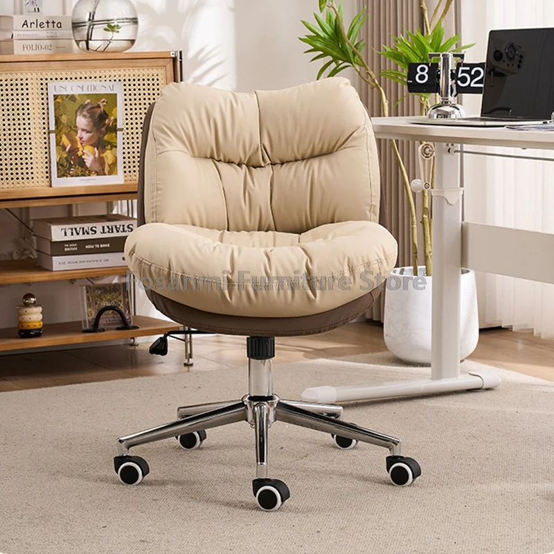 Comfort Home Office Reclining Leather Chair with Rocking Function Adjustable Gaming Study Desk Chair Soft Computer Swivel Chairs