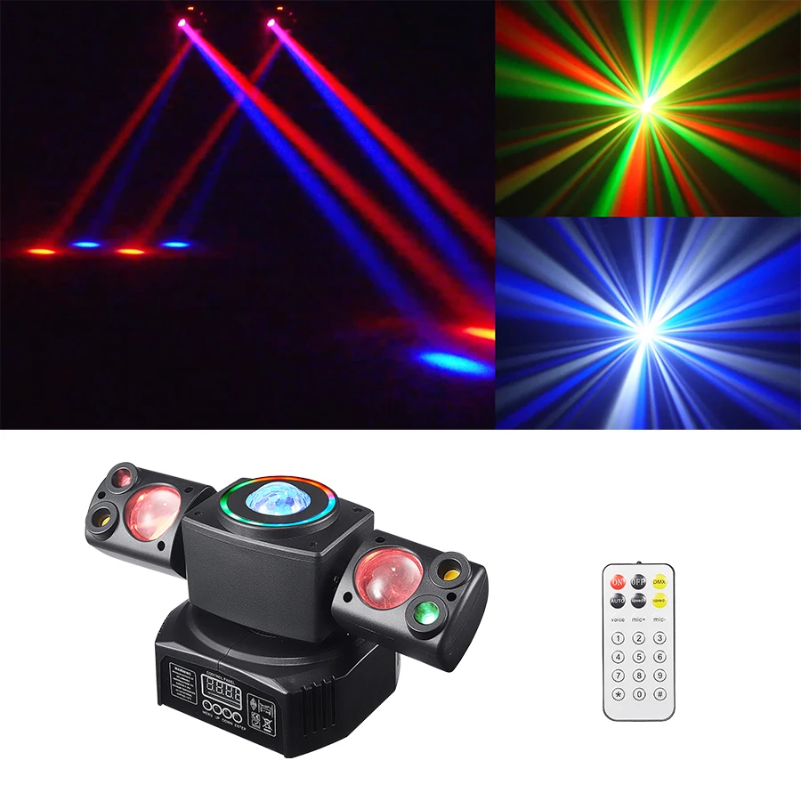 RGBW 60W faisceau d'effet de fête stroboscope Laser rouge et vert avec télécommande d'ouverture DMX512 DJ Disco Bar KTV lumière de scène de noël