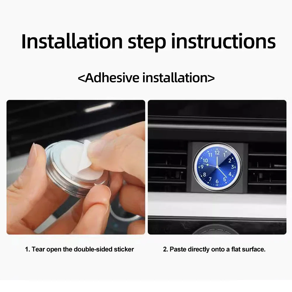 Luminous Auto Gauge Clock Mini Car Air Vent Waterproof Quartz Clock with Clip Air Outlet Watch Clock For Styling Car Accessories