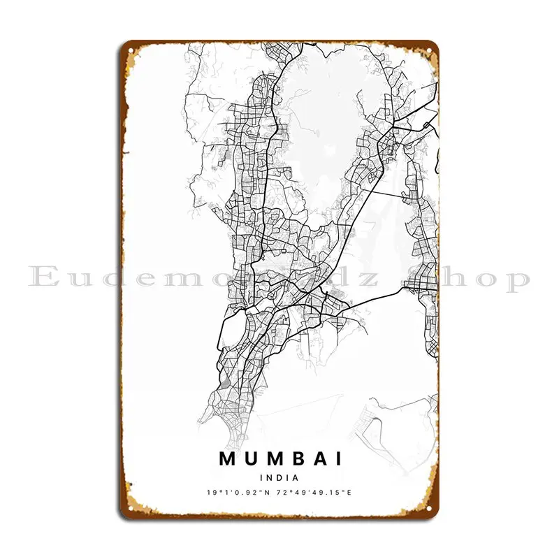 Mumbai Maharashtra India Metal Sign Club Printed Party Painting Living Room Tin Sign Poster