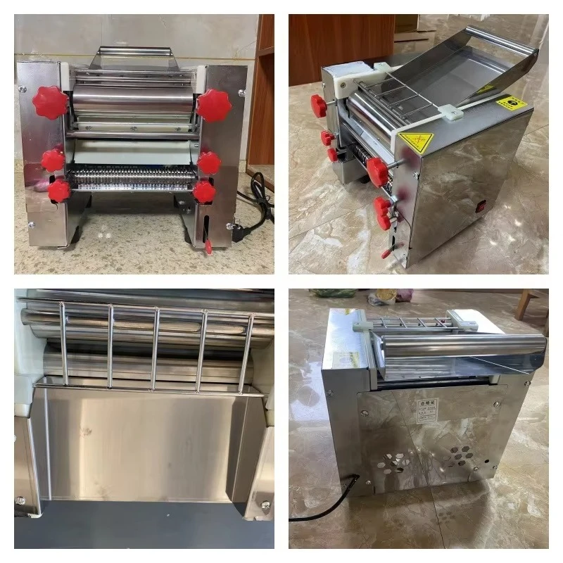 Elektrische Noodle Machine Kneden Deeg Druk Kleine Rvs Commerciële Noodle Rolling Machine