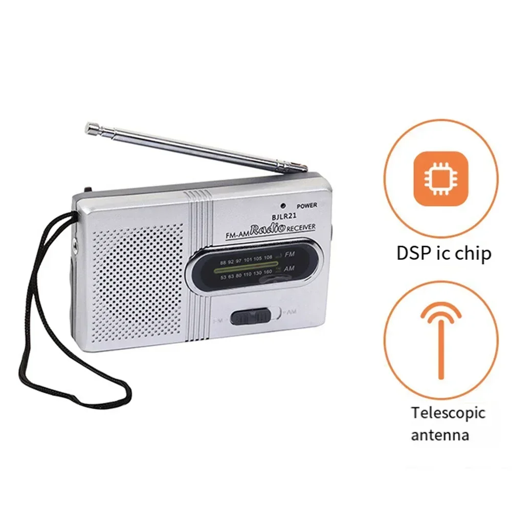 Portable Retro Pocket Radio With Telescopic Antenna Full Band Handheld Weather Radio SW AM FM Battery Powered Elder Radio