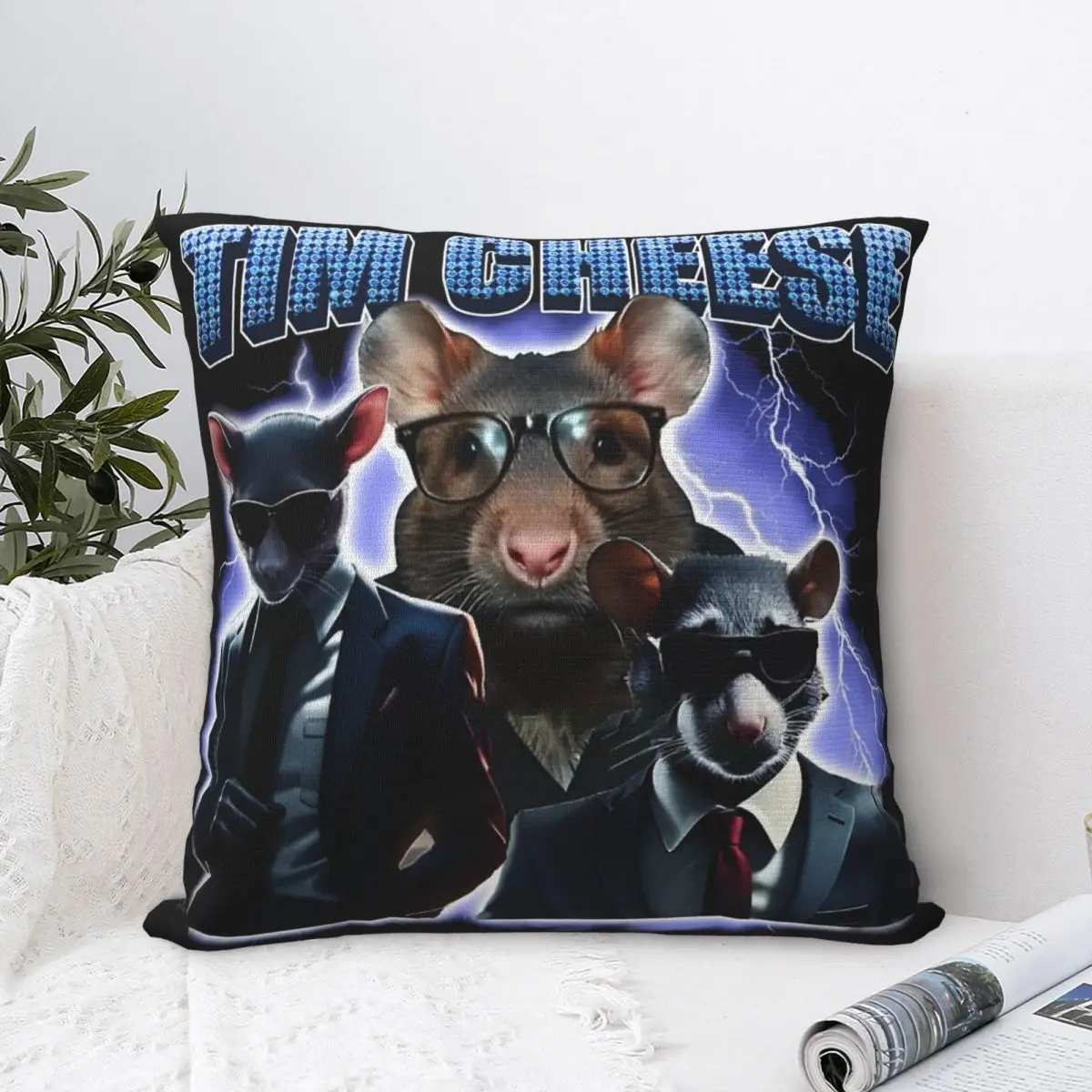 Tim Cheese The John Porks Killer Funny Meme Square Pillow Case Cushions for Sofa Creative Pillowcover Home Decor