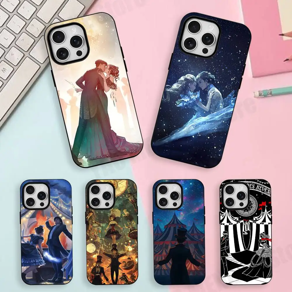 

Celia Marco The N-Night Circus Silicone Soft Case For iPhone 17,16,15,14,13,12,11 Pro Max For Magnetic Shell Frosted Cover