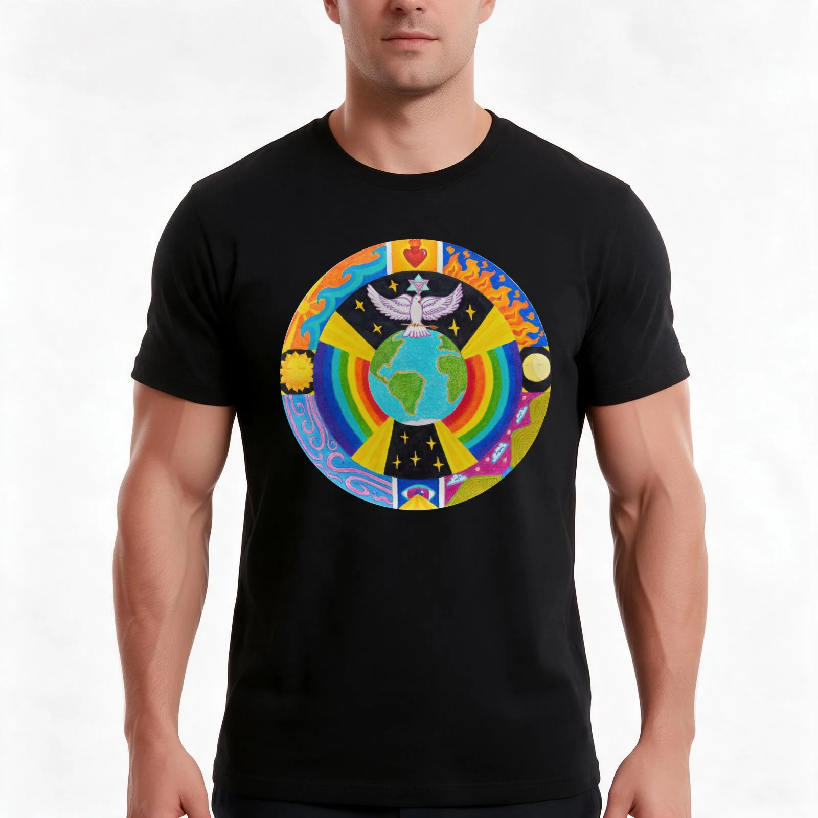 Symbol of the Sacred HeARTist - Awakened Creators Symbol T-Shirt, Summer Casual Cotton Tee, Oversized Streetwear Tops