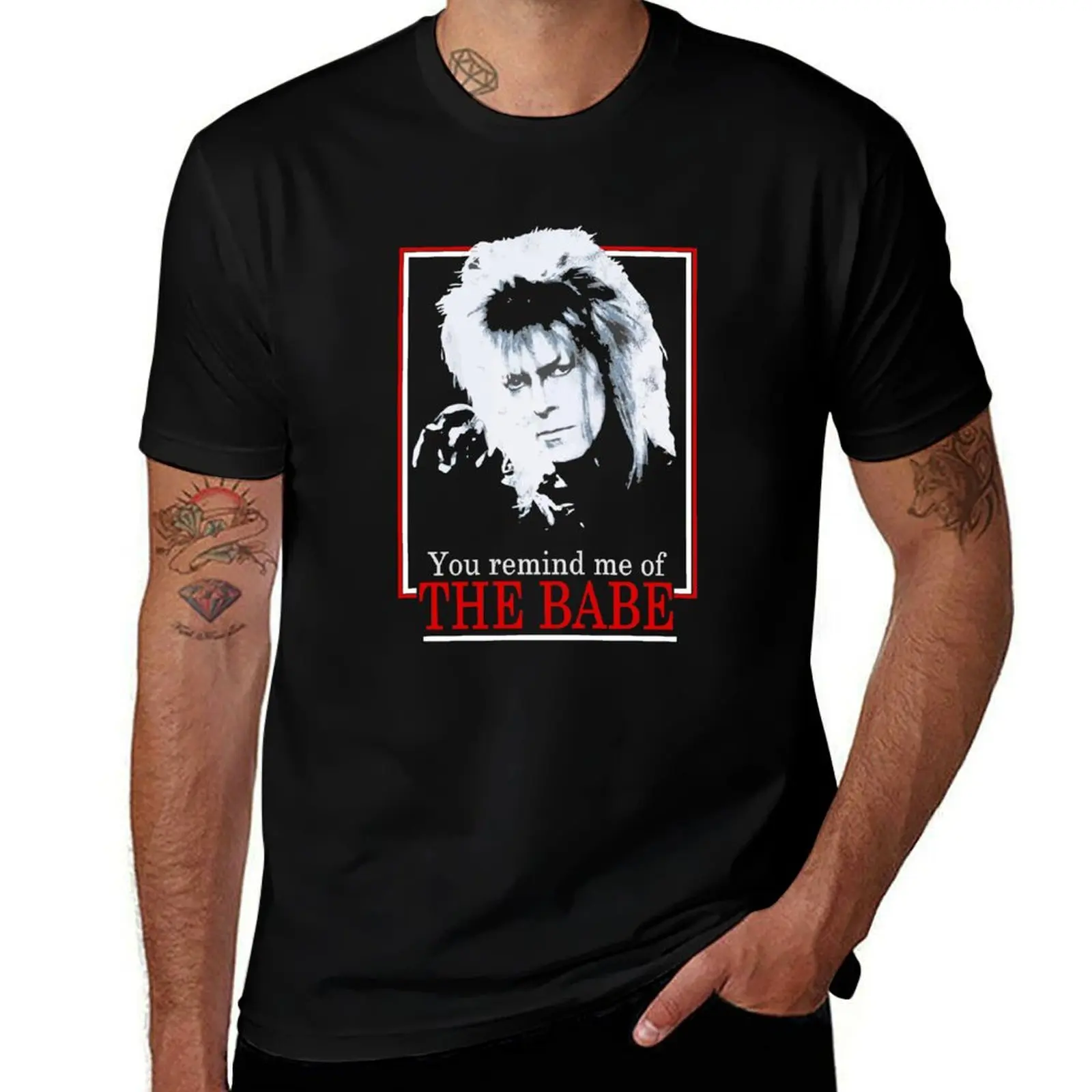 Womens Labyrinth Retro You Remind Me of The Babe T-Shirt Gym Wear Breathable Short Sleeve Tee T-Shirt