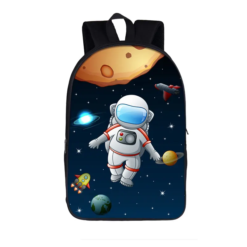 Classic Spaceship Astronaut Planet Galaxy Space Shuttle Notebook Backpacks School Bags 3D Print Oxford Waterproof Backpacks