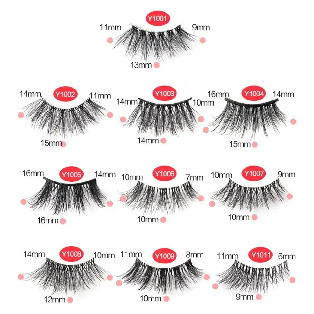 Short Natural Look Half Eyelashes Faux Mink Lashes Cat Eye False Eyelashes Half Lashes with Clear Band